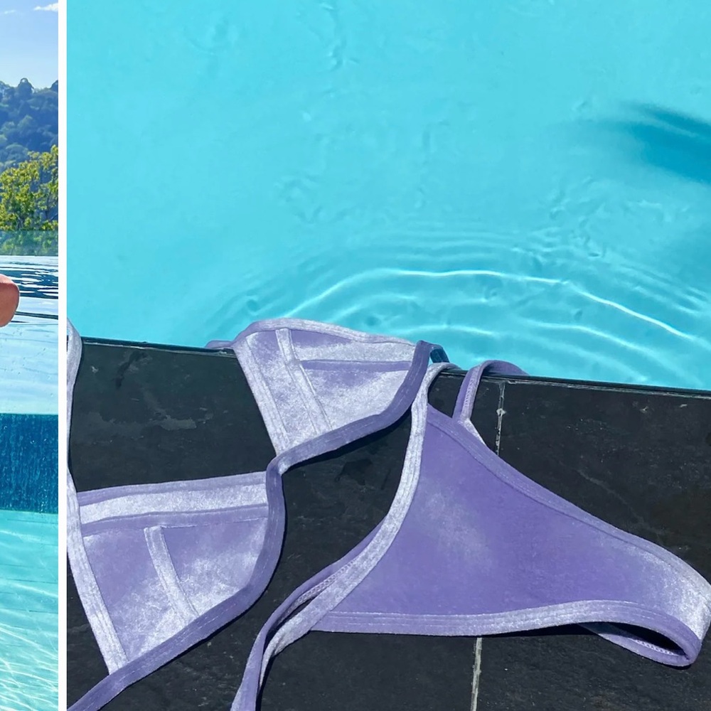 Hoaka lilac velvet bikini set